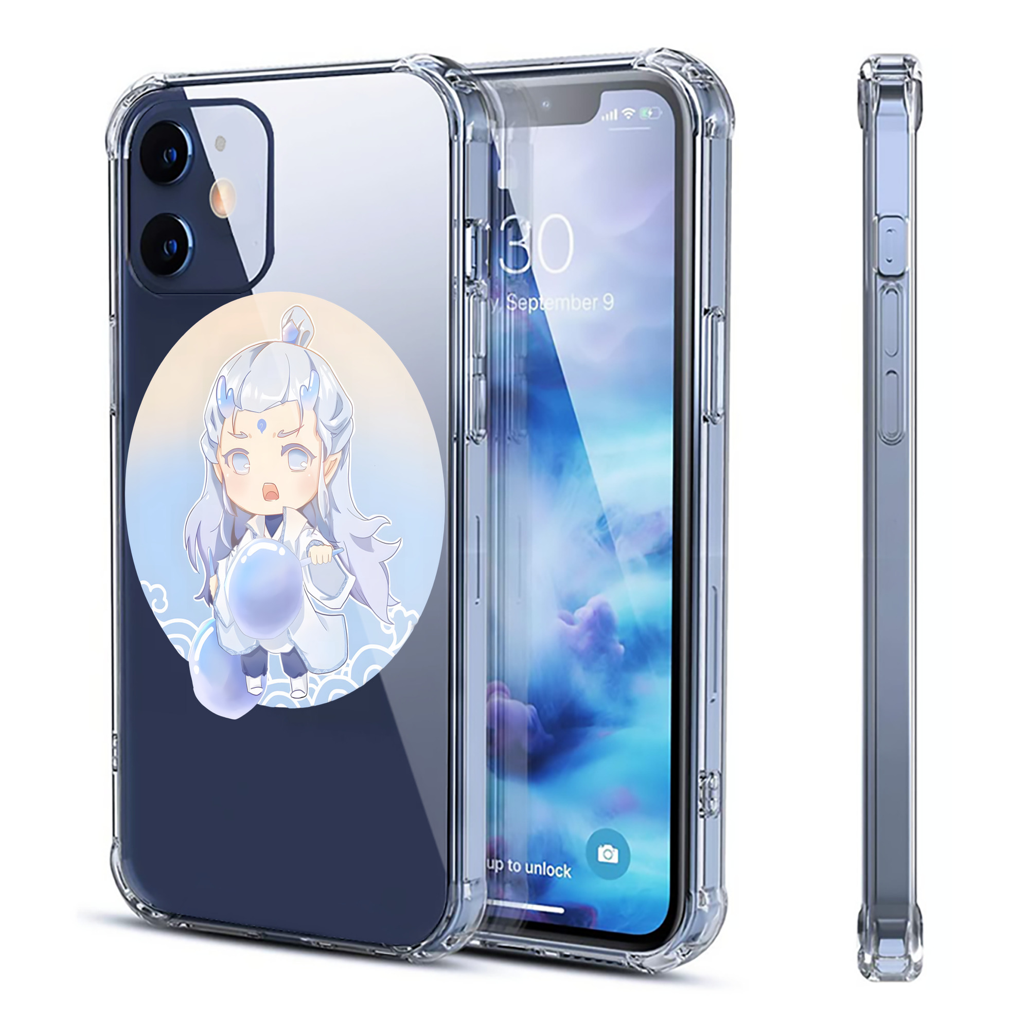 （画像用） Ne Zha 2 ナタ 魔童の大暴れ 【iPhone 12シリーズ対応】透明スマホケース（クリアソフトケース）